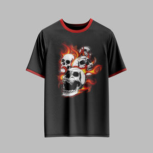 T-shirt en coton de haute qualité broderie personnalisée impression Logo coupe ample t-shirt grande taille pour tenue décontractée - Product Image 5