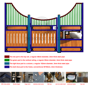 JH E01 الصين صناديق كشك الحصان في الهواء الطلق الجبهات الأبواب بيع حظيرة الحصان لوحات مستقرة - Product Image 5