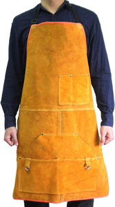 Tablier de soudage à usage industriel en cuir de vachette résistant à la chaleur en cuir fendu résistant aux flammes vêtements de sécurité pour le soudage - Product Image 2