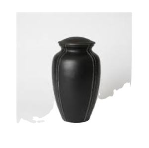 Urne funéraire en métal noir de qualité supérieure, finition brillante, nouveau design élégant, pour les cendres - Product Image 1