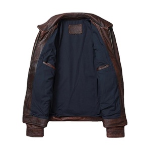Nouvelle veste en cuir tanné élégante et tendance pour hommes, de haute qualité, confortable, vêtements de rue, automne, moto et course automobile - Product Image 5