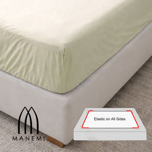 Ensemble de literie 3 pièces en coton/polyester à imprimé géométrique respirant, comprenant drap plat, drap-housse (jusqu'à 30 cm) et taie d'oreiller - Product Image 6