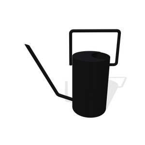 Lata de agua redonda de hierro, recubrimiento de polvo de Metal de Color negro mate muerto, se prepara para el clima del jardín con estas regaderas modernas - Product Image 1