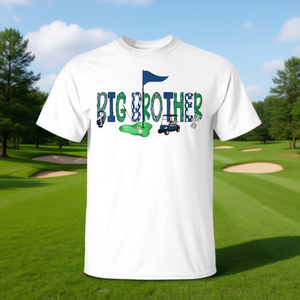 T-shirt coordinata per il fratello maggiore di un compleanno, con motivo 'Hole in One Golf', per eventi promozionali - Product Image 3