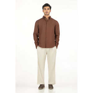 Chemises décontractées pour hommes 100% coton popeline et satin, coupe classique pour le travail de bureau, approvisionnement ODM - Product Image 6