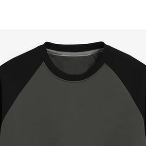 Sweat-shirt en molleton brodé patchwork à col rond pour hommes/femmes, université/collège, coton/polyester, sororité/fraternité, lavé - Product Image 2