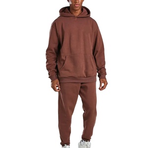 Ensemble survêtement personnalisé avec logo 3D en molleton épais de haute qualité, pantalon de survêtement et sweat-shirt, impression sérigraphique, impression en relief - Product Image 1