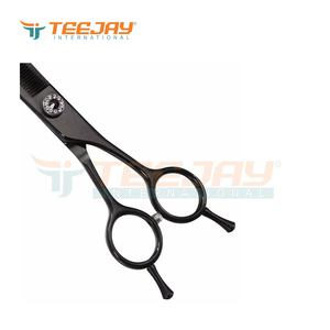 Tijeras de Entresacar Curvas Negras Más Vendidas, 28 Dientes, Hoja Afilada de Acero Inoxidable, Mango Largo, Para Uso con Mano Derecha en Salón - Product Image 3