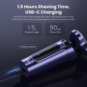 Afeitadora Eléctrica Rotativa 5 en 1 para Hombre, Recargable por USB, Resistente al Agua IPX7, Cabezal Flotante 3D, Lavable, para Recortar Barba, Vello Facial y Nasal - Product Image 2