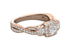 แหวนหมั้นเพชรที่ได้รับการรับรองจากอีจิ1CT สุดหรูแหวนหมั้นเพชรที่ได้รับการรับรอง925เงินสเตอร์ลิง14K ชุบทองเครื่องประดับชั้นดีสำหรับ - Product Image 3