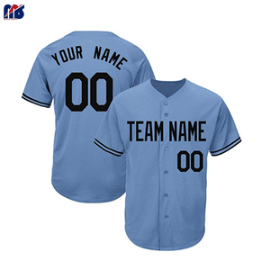 Jersey de béisbol y softbol de secado rápido Unisex, camisa de béisbol con botones de diseño personalizado para niños, hombres en negro, ropa transpirable - Product Image 2