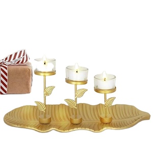 Bougeoir en forme de feuilles Décorations Bougie à anneau rond - Product Image 1