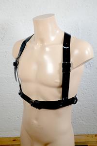 Arnés de pecho negro Pvc pequeño Y espalda cuerpo accesorios padrinos de boda regalos hechos a mano cuero genuino hombres 2017 - Product Image 3