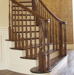 Designs minimalistes, main courante en bois de chêne blanc, durable, écologique, installation facile, pièces d'escalier en bois, balcon, garantie 1 an - Product Image 5