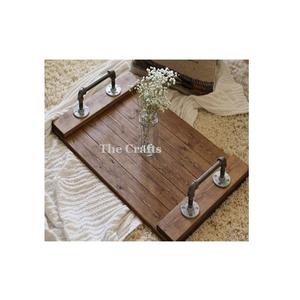 Plateau de service pour collations de forme carrée avec plateau de service en bois de qualité supérieure pour le thé et le café à des prix acceptables - Product Image 5