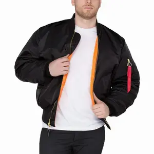 소년을위한 세련된 블랙 폭격기 재킷 맞춤형 디자인 겨울 스탠드 색상 소년을위한 멋진 비행 재킷