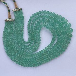 Collar de hebra de cuentas Rondelle lisas de piedra Esmeralda rusa verde Natural de 4mm y 10mm, último diseño precioso para la fabricación de joyas - Product Image 3