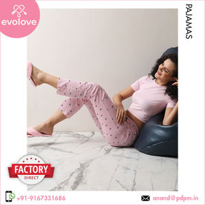 Colección única de 100% algodón para mujer, ropa de noche de longitud completa, ropa de dormir estampada, pijamas de pantalón completo - Product Image 4