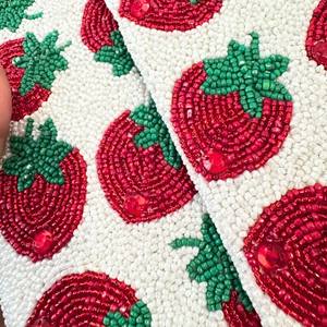 Multicolor Beaded <b>Bag</b> with Handle, Handheld <b>Bag</b>, Casual Hand <b>Bag</b>, Indian Handicraft, Handmade, <b>Baguette</b> <b>bag</b>, - Product Image 4