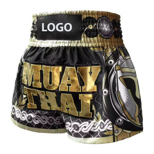 100% Polyester Muay Thai Court Unisexe Vente Chaude Sportswear Sublimation Impression MMA Kick Boxing Compression Court Logo Personnalisé - Product Image 2