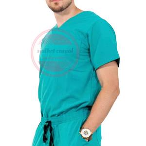 Conjunto de fregado elástico para hombre, uniforme médico de hospital, traje de fregado cómodo - Product Image 4