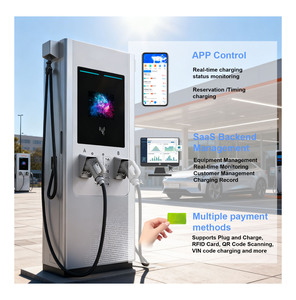 Borne de recharge rapide DC pour véhicules électriques, 120 kW, haute puissance, à poser au sol, double borne, compatible OCPP et GB/T, pour usage commercial - Product Image 4