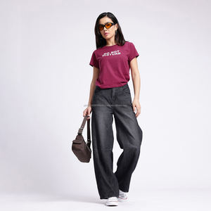 Fit2Fight Custom High Quality Women's T-shirts Brand Cotton Plain Grey Crop <b>Tops</b> Anti-Pilling Casual Summer Style - Product Image 5