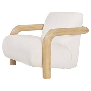 Fauteuil individuel haut de gamme en teck avec rembourrage pour salon, bureau, salle d'attente, hôtel - Vente en gros - Product Image 1