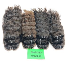 100% Remy Naturel Sud Indien Extensions de Cheveux Humains En Gros Vierge Vague Noir Couleur Double Trame Machine Ondulés Bundles HD Dentelle - Product Image 4