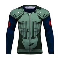 T-shirts à manches longues Erni Sports imprimés, respirants, UPF50, antibactériens, écologiques, en polyester/nylon 180g, séchage rapide, cosplay homme