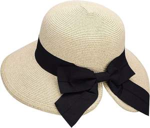 Élégant Vintage Fedora large bord et ruban tresse raphia paille tricot chapeau nouveau produit d'été de l'usine du Vietnam pour le voyage - Product Image 3