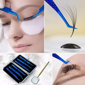 Vente chaude couleur unie cils pince à épiler ensembles pince à sourcils professionnelle Kit d'outils d'extension de cils à bas prix - Product Image 6
