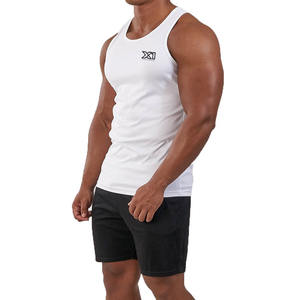 Hot Selling <b>Men's</b> Tank Tops Custom Ribbed Mesh Polyester Vest Fitness Wear Sporty Causal O-Neck Gym Tank Top on Cheap Prices - Product Image 3