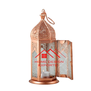 Hot Selling Rose <b>Gold</b> Color Metal Hanging <b>Lantern</b> With Hanging Hook Luxury Home Hotel Decor Metal <b>Lantern</b> at Cheap Price - Product Image 1