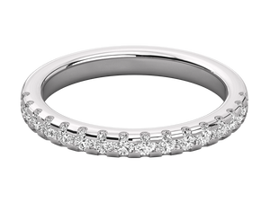 Alliance de mariage pour femme, ronde, en or massif 14 carats, avec diamant naturel, bague de fiançailles avec certification IGI et style classique - Product Image 5