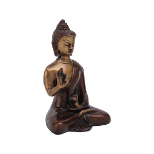 Lord <span class=keywords><strong>Gautam</strong></span> Buddha Blessing Brass Hindu Thiên Chúa Tượng Bhagwan Idol Đối Với Trang Trí Nội Thất Murti Đền Puja Pooja Trở Lại Quà Tặng - Product Image 2