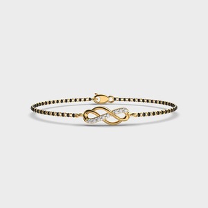 Pulsera Infinity Love para Mujer con Diamantes Cultivados en Laboratorio, en Oro Amarillo/Blanco/Rosa de 9 Quilates - Product Image 3