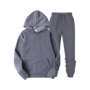 ชุดเสื้อฮู้ดสำหรับวิ่งจ๊อกกิ้งของผู้ชายผ้าฝ้าย100% งานปักไร้รอยต่อสไตล์ลำลองสำหรับฤดูหนาวขนาดใหญ่พิเศษออกแบบได้ตามต้องการ - Product Image 2