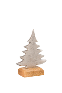 Diseño creativo de forma de árbol de Navidad de Metal con acabado plateado, escultura artesanal de Metal moderna, mesa de arte para decoración del hogar - Product Image 3