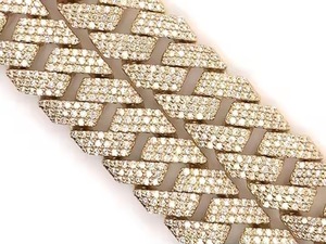 Joyería de Hip Hop, cadena de eslabones cubanos de diamante completo, Joyería de diamantes cultivados en laboratorio con cadena de oro amarillo de 14K para hombres - Product Image 2