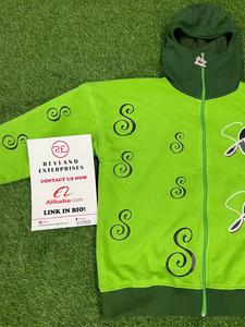 Vente en gros de sweat à capuche Ninja masqué lavé à l'acide 500 g/m² 100% coton surdimensionné uni délavé bouffée impression vintage solide vierge - Product Image 2