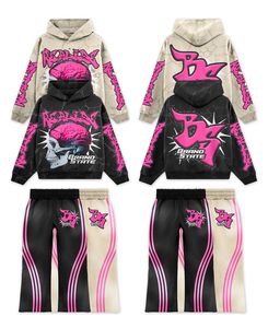 Chándal de Diseño de Moda de invierno de alta calidad personalizable DTG pantalón de rayas laterales Opción de talla grande incluye serigrafía de pantalón - Product Image 2