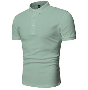 Chemises polo pour hommes 100% coton, vêtements de golf, manches courtes, t-shirts vierges avec fermeture à boutons et t-shirts anti-froissement - Product Image 2