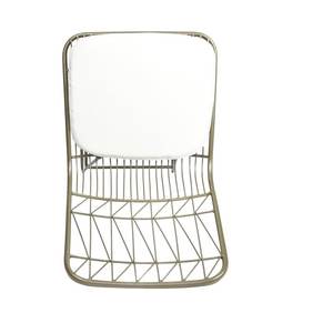 Silla de Bar de Diseño Moderno con Asiento Acolchado Suave y Estructura Metálica Minimalista para el Hogar - Product Image 5