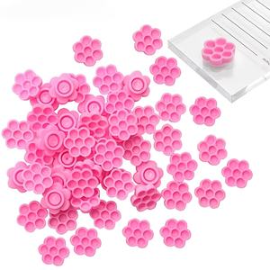 Anneaux à colle en forme de fleur, porte-pigments, outils pour les cils, vente en gros d'anneaux à colle pour cils, gobelet à colle pour extensions de cils - Product Image 2