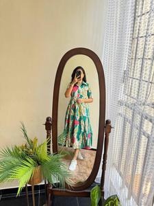 Vestido largo de moda para mujer, patrón étnico, vestido Maxi escalonado, manga abullonada, línea A, traje fluido para verano y ropa de moda diaria - Product Image 2