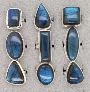 แหวนแลบราโดไรต์925สำหรับผู้หญิงเครื่องประดับแฟชั่นไข่มุกสีฟ้าสำหรับงานแต่งงานงานหมั้น-ลดกระพัน! - Product Image 1