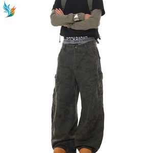 Uomini di alta qualità Streetwear in cotone poliestere traspirante a gamba dritta tasche oversize <span class=keywords><strong>pantaloni</strong></span> Cargo mimetici - Product Image 2