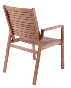 Juego de muebles de exterior de madera de acacia de origen 100%, mesa de madera de diseño moderno y 6 sillas Lenshan para restaurantes - Product Image 2