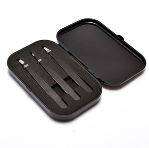 Pince à sourcils de précision en acier inoxydable avec marque privée personnalisée en gros Outil de beauté de maquillage de luxe écologique à pointe oblique - Product Image 6